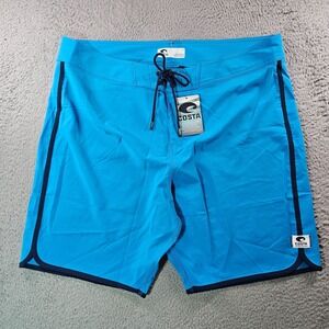 NWT Costa Swim Boards Trunks Shorts Men's Size 40 - No Liner - Blue